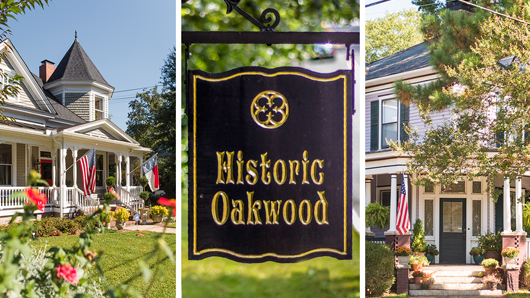 Scenes from the Historic Oakwood neighborhood on a sunny day