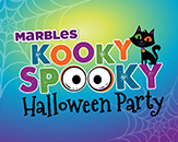 Marbles Kids Museum Kooky Spooky Halloween Party graphic