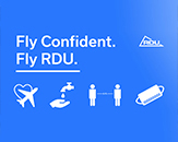 Fly Confident. Fly RDU graphic
