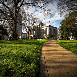 Pathway leading to the North Carolina State Capitol